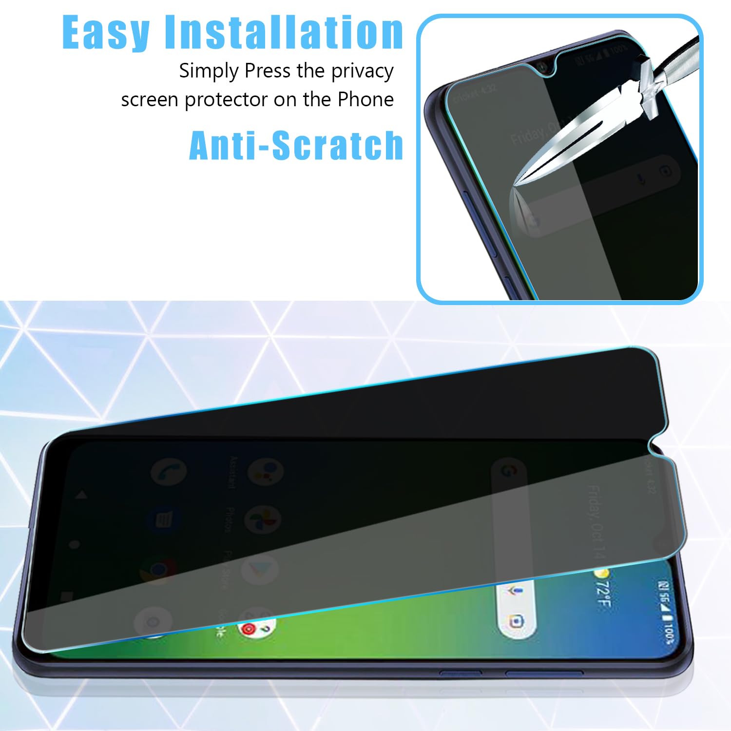 Ultra Clear Tempered Glass Screen Protector For Cricket Influence - Anti-Scratch, 9H Hardness