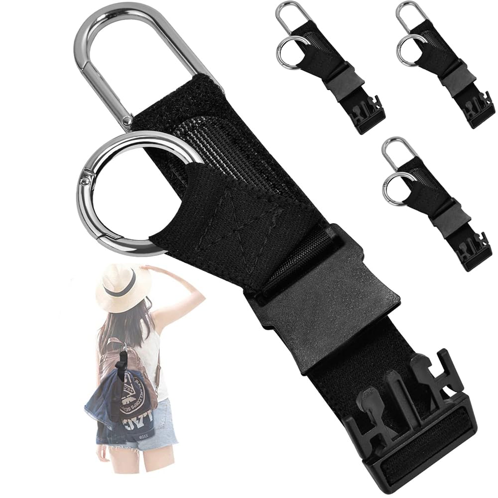 Azonee Elastic Jacket Gripper Travel Strap, Suitcase Straps Belts with D-Ring Hooks and Buckle, Heavy Duty Luggage Straps for Travel Luggage, Hands Free Travel Accessories (4 Pack)
