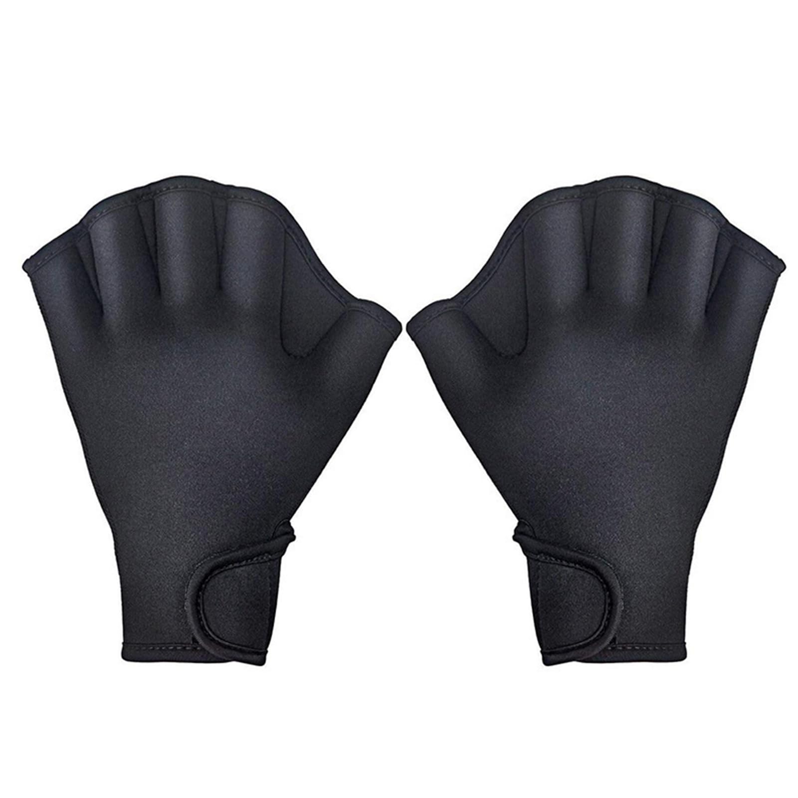 Aquatic Handschuhe 1 Paar,Schwimmhandschuhe Webbed Handschuhe Schwimmflossen Wasserdicht Schwimmhandschuhe mit Einstellbare Trageschlaufe Paddel Trainingsschwimm Handschuhe für Erwachsene (S)