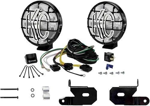KC HiLiTES 97114 Jeep JL Montaje en pilar A con kit de luces Apollo Pro de 6 pulgadas