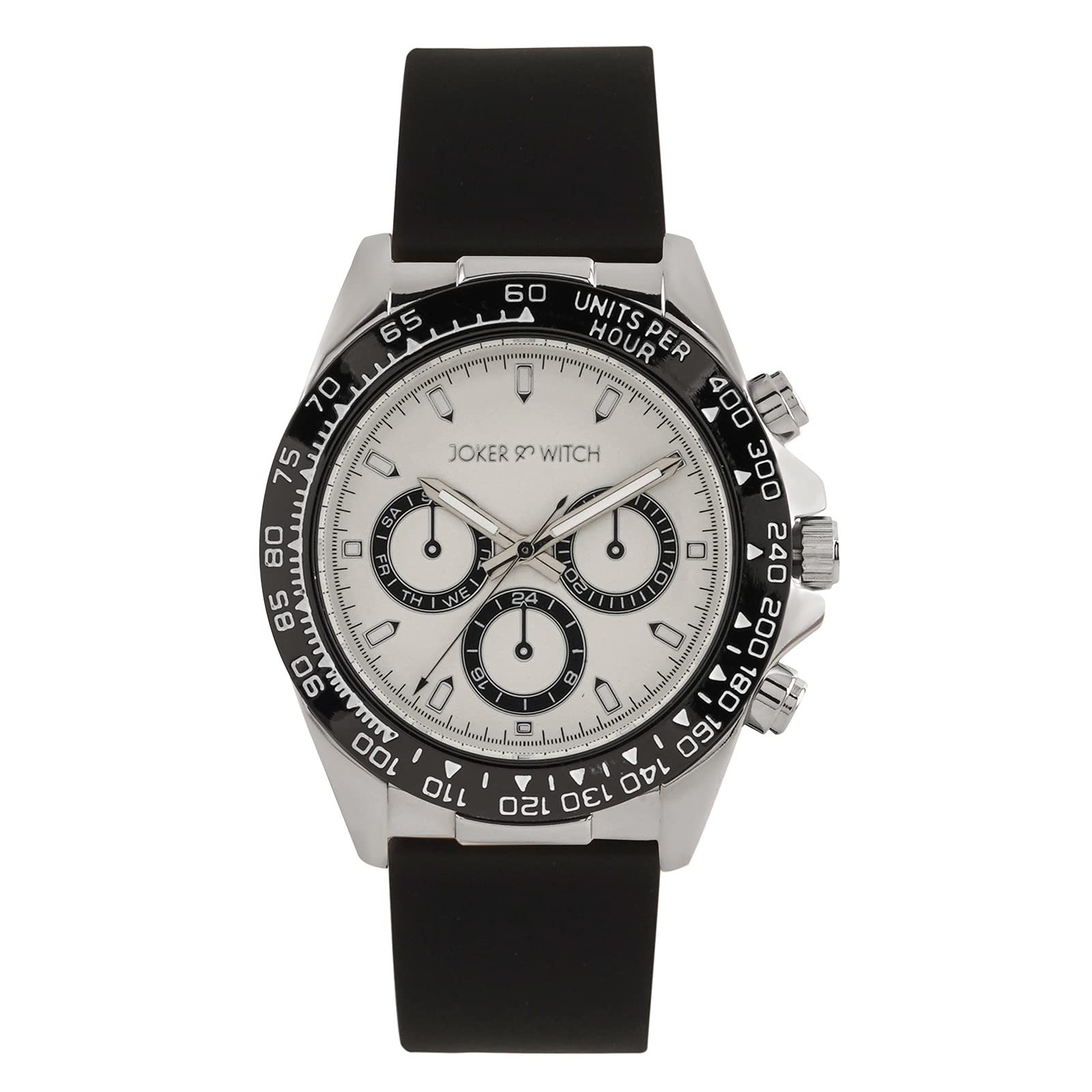 Joker & Witch Jesko Silver Dial Black Synthetic Analogue Watch for Women (B0BSV9TW2Q) Amazon Price History, Amazon Price Tracker