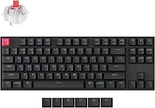 Keychron K8 QMK TKL Wireless Mechanical Keyboard with Hot-swappable Super Red Switch, Bluetooth 5.2/Wired, RGB Backlit Shi Price In India
