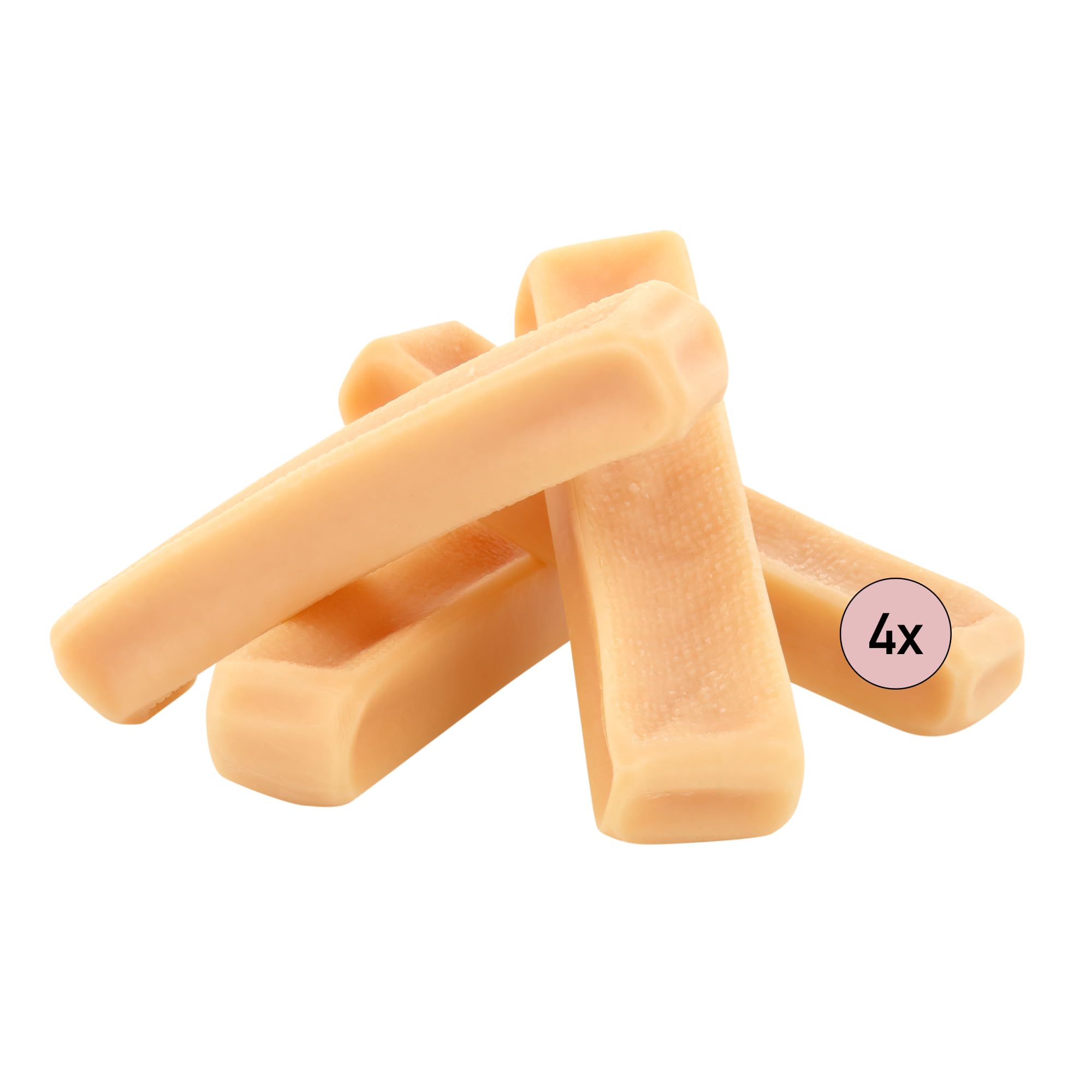 Kauies Kaukäse - 100% natürliche Käsestange für Hunde aus frischer Kuhmilch, proteinreich, laktosefrei, glutenfrei, Zahnpflege, Handmade in Germany - Größe S (4 x 35g) für Hunde bis 6kg
