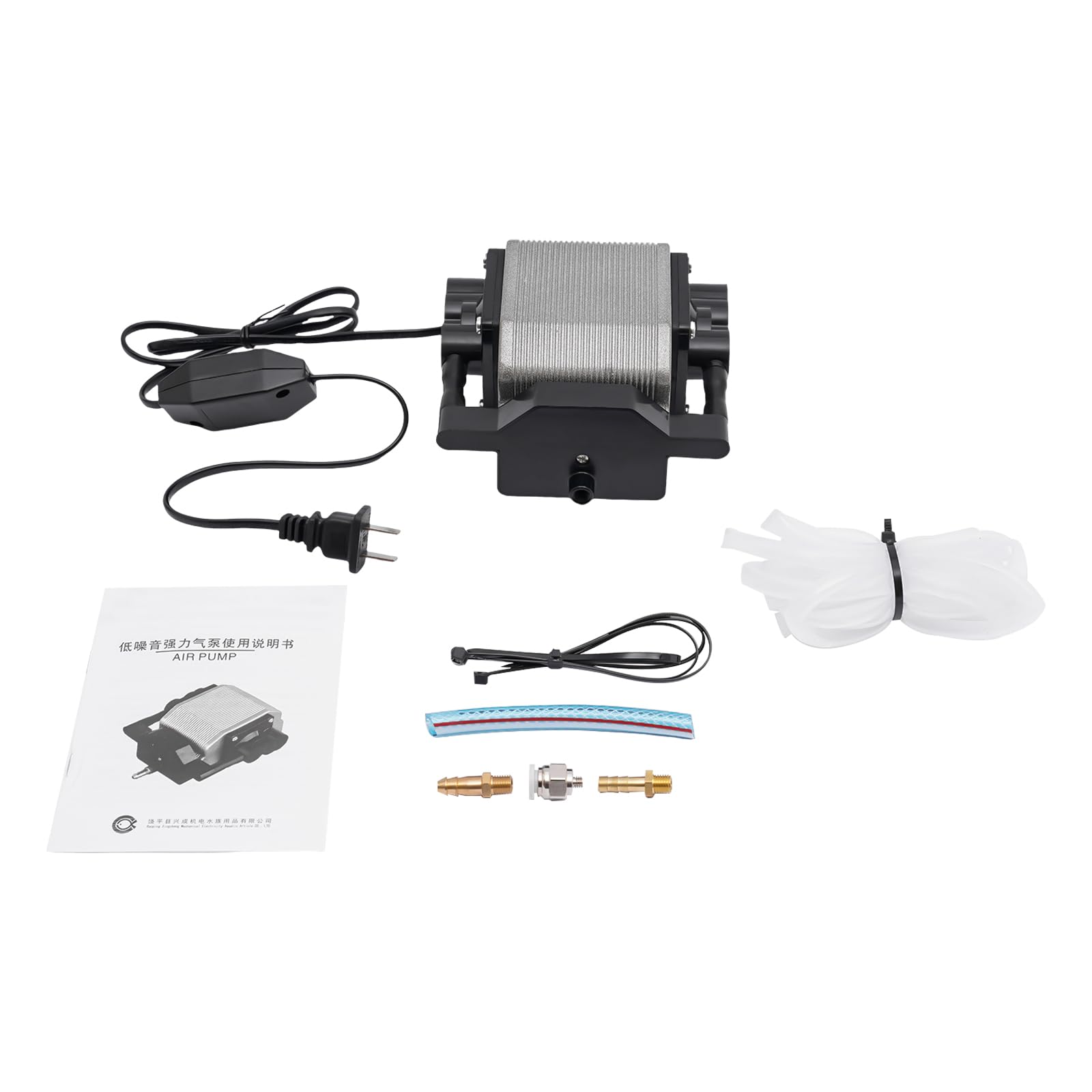 Air Assist Kit do wycinarki laserowej 16 W i pompy do grawerowania z wężem powietrza i adapterem PC-8, 50 Hz, 30 l/min, aluminium