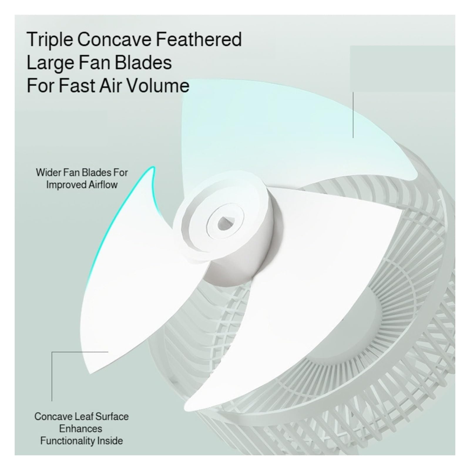 Ventiladores de piso, Ventilador de circulación de aire para el hogar, escritorio, silencioso, eléctrico, suelo de alto viento, portátil, potente, ahorro de energía, casa de alquiler(White)