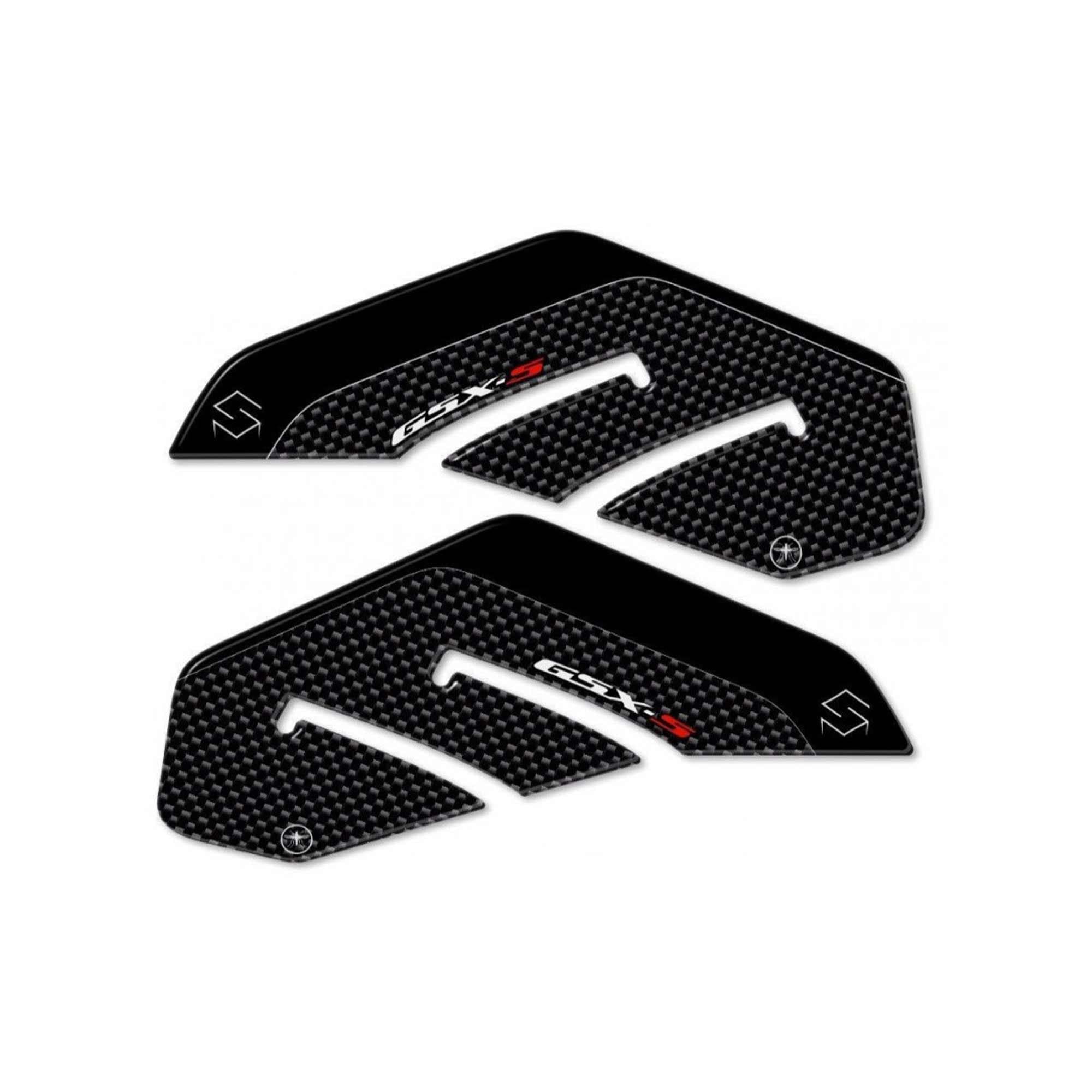 labelbike - Autocollants 3D Moto Protection et Décoration Latéraux en Résine Compatible avec Suzuki GSXS GSX-S 750 Carbon