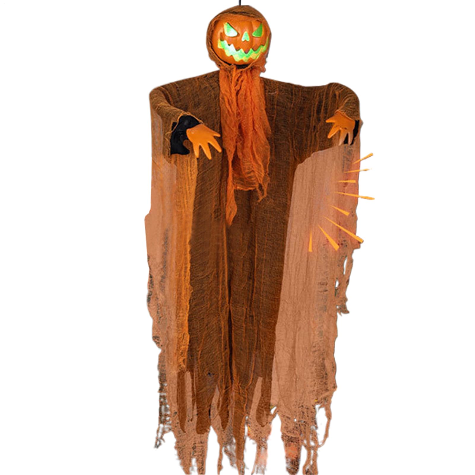 Tête rotative et son étrange pour ce fantôme d'Halloween d'extérieur lumineux de porche