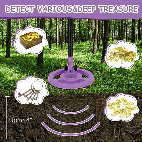 Image of OMMO Metal Detector, Adjustable 27.5 inch-37.8 inch Metal Detector for Kids with Intuitive LCD Display, Lightweight Kids Metal Detectors with 6 inch Search Coil for Exploration Hiking