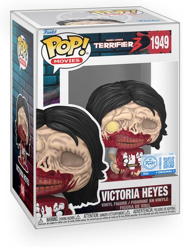 Epic Collectibles Pop Movies: Terrifier 3 - Victoria Heyes Bloody Exclusive Limited Edition Vinyl Figure Bundled with Box Protector Compatible for Funko