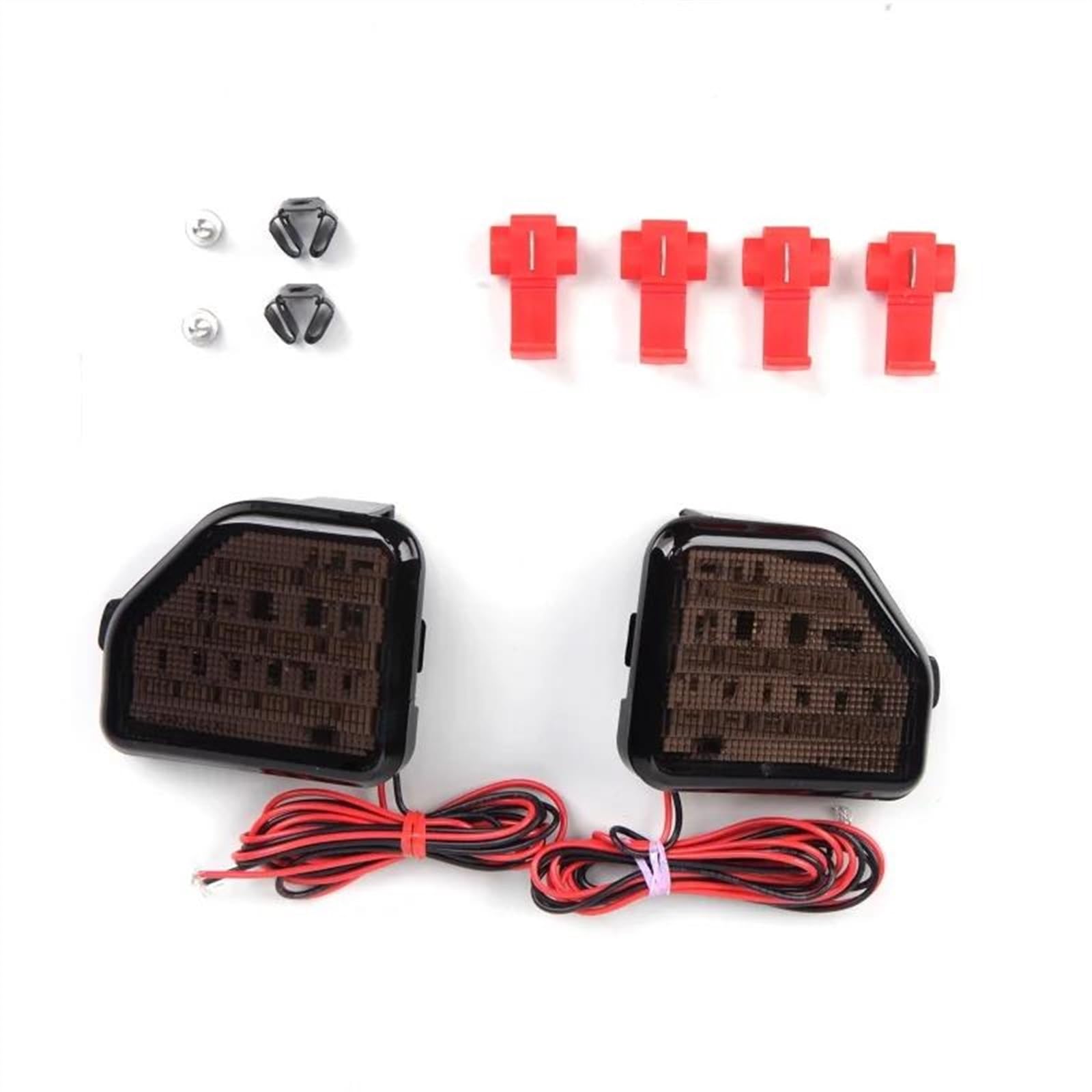 Car Turn Signal Tail Light 1pair For Jeep For Wrangler For JL 2018 2019 2020 2021 2022 2023 + LED Rear Bumper Reflector Tail Lights(Smoked Shell)