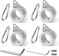 Vista 9 de Paquete de 2 anillos de poste de bandera de aleación de aluminio, anillos de montaje de bandera giratorios de 360 grados, kit de poste de bandera