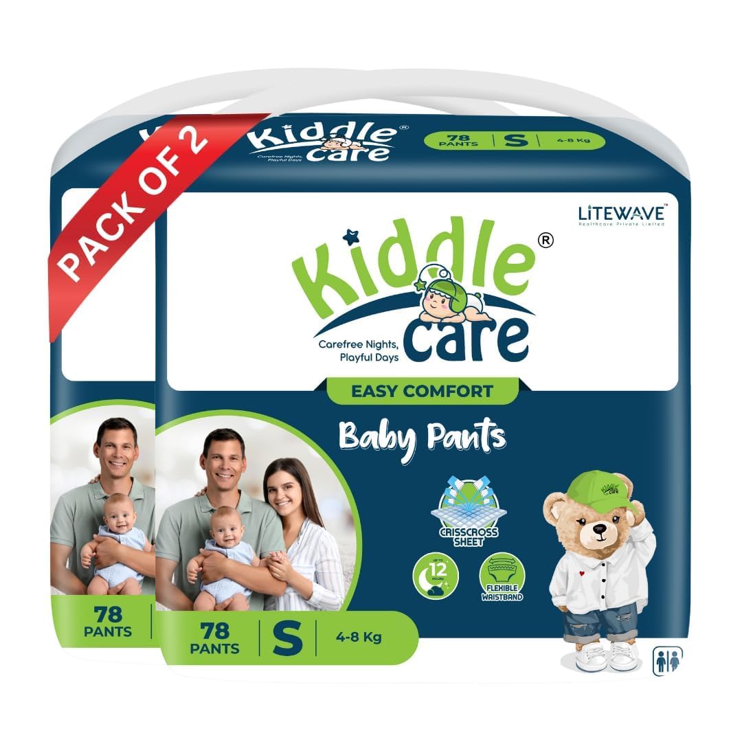 Easy Comfort Diaper Pants | Small (S) Baby Size | 156 Pieces Twin Pack | 4-8 Kg | Ultra Soft Leak Protection Pants for All Day Comfort-image-41