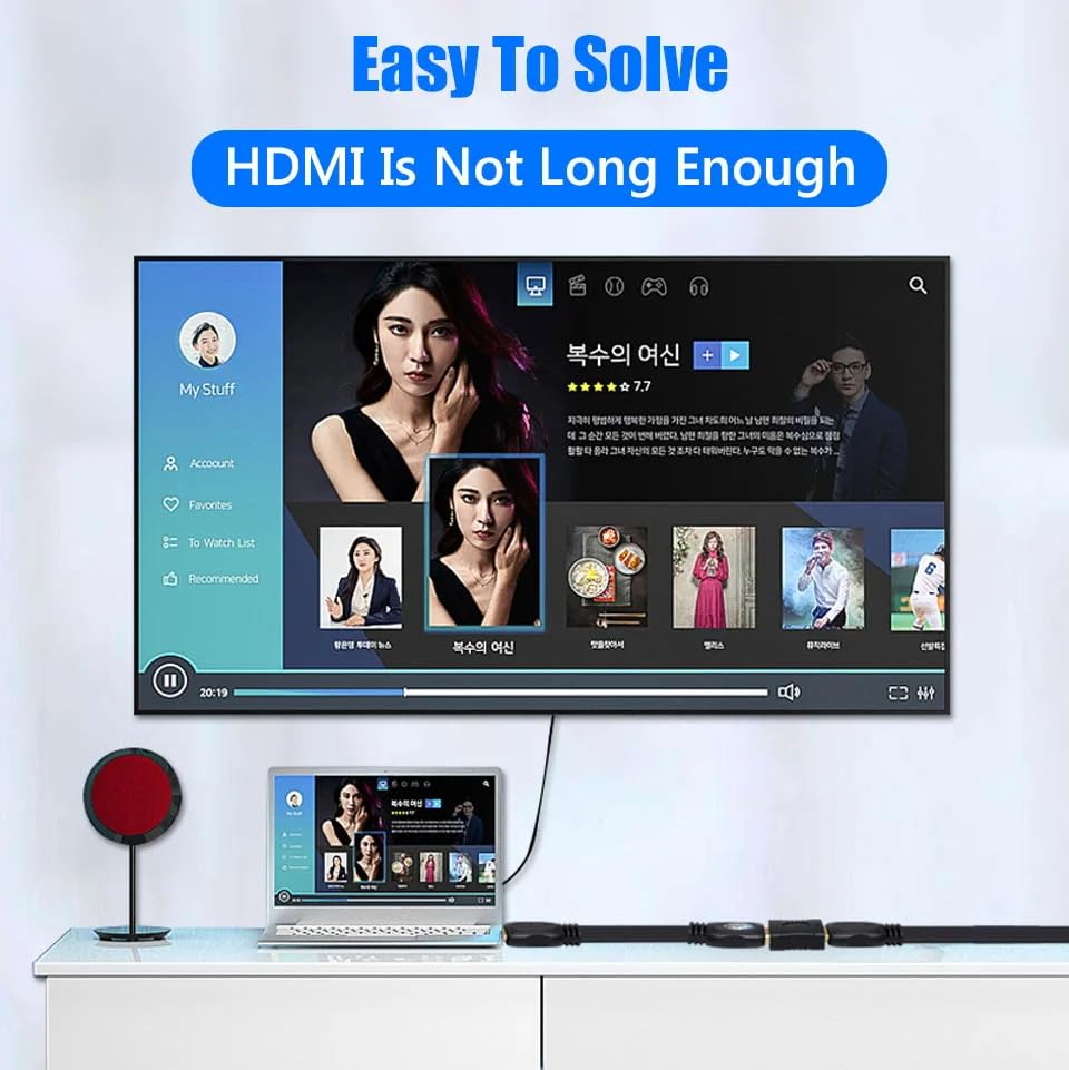 HDMI Coupler, HDMI Female to Female Adapter,HDMI Adapter Connector with 4K Ultra HD UHD 3D Full HD 1080p HDR