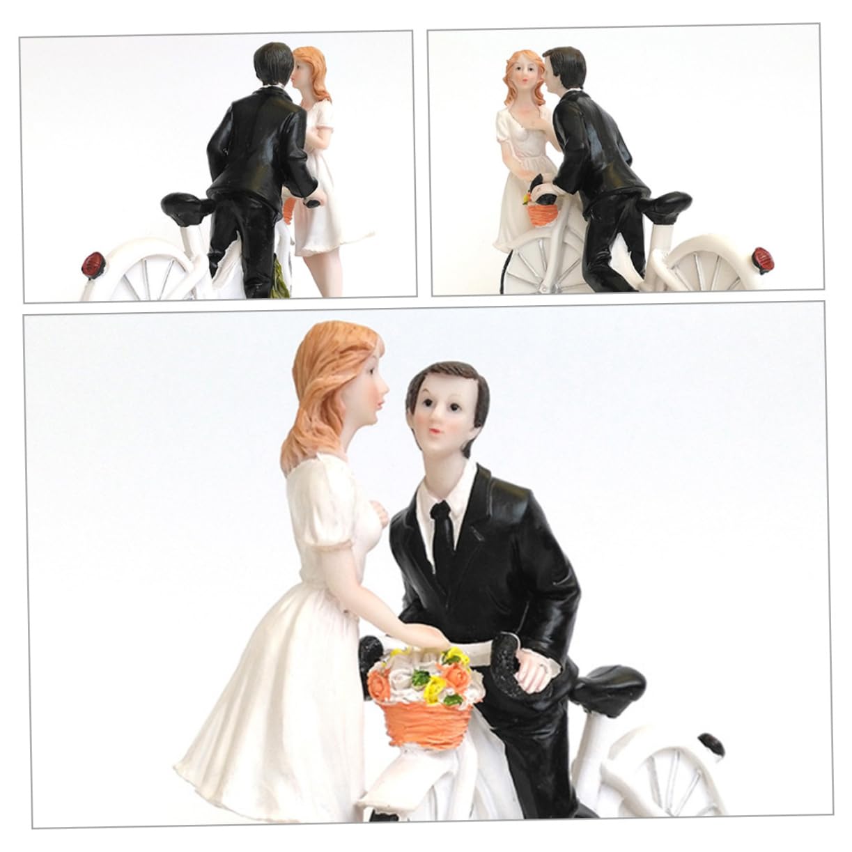 Cabilock 3pièces Figurine De Gâteau De Mariage Décoration Pour Mariés Résine Accessoire De Fête Pour Anniversaires Et Célébrations Souvenir Unique