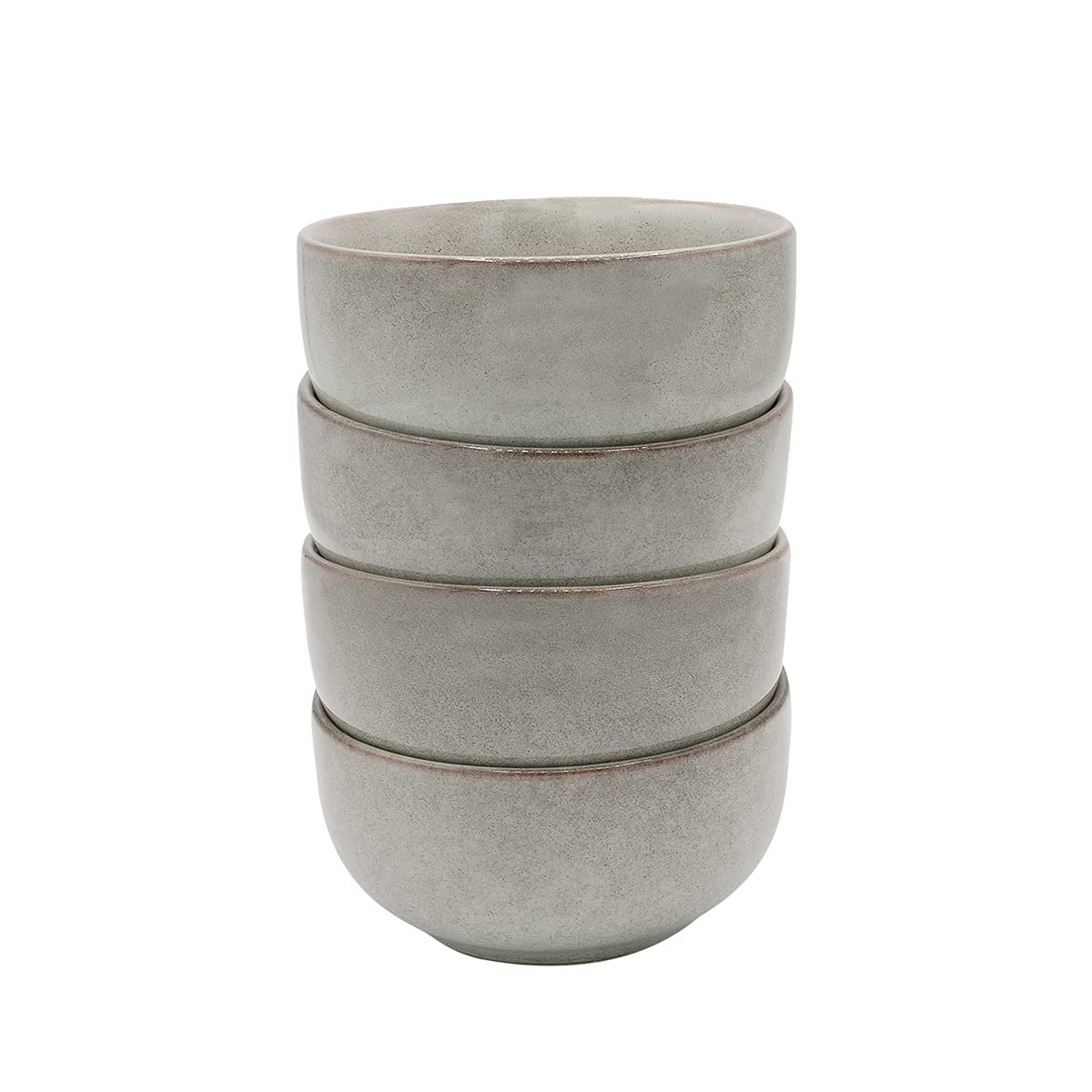 Cooks Professional Set of 4 Nordic Dipping Bowls with Reactive Glaze | 11cm Small Modern Stylish Ceramic Stoneware Side or Dip Bowls | Microwave, Dishwasher, Oven & Freezer Safe Dinnerware | Grey โ image 1