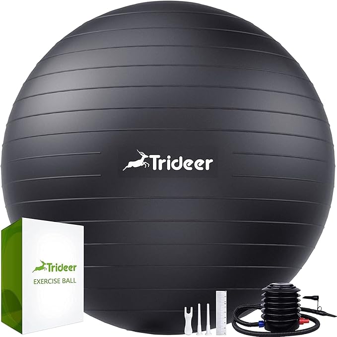 Trideer Dicker Gymnastikball, Anti-Burst Pilates Ball, 45-85 Cm Sitzball  Büro，Für Balance, Yoga Als Fitness Kleingeräte Und Balance Stuhl Im  Gym-Home-Büro : Amazon.de: Sport & Freizeit