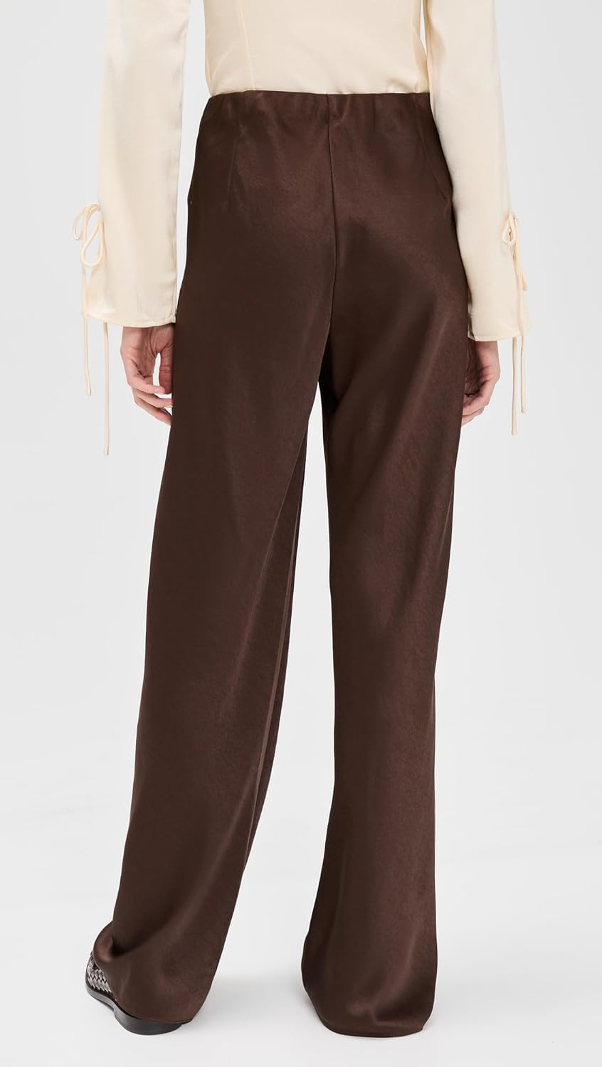 Vince Women's High Waist Fluid Satin Bias Pants - Image 3