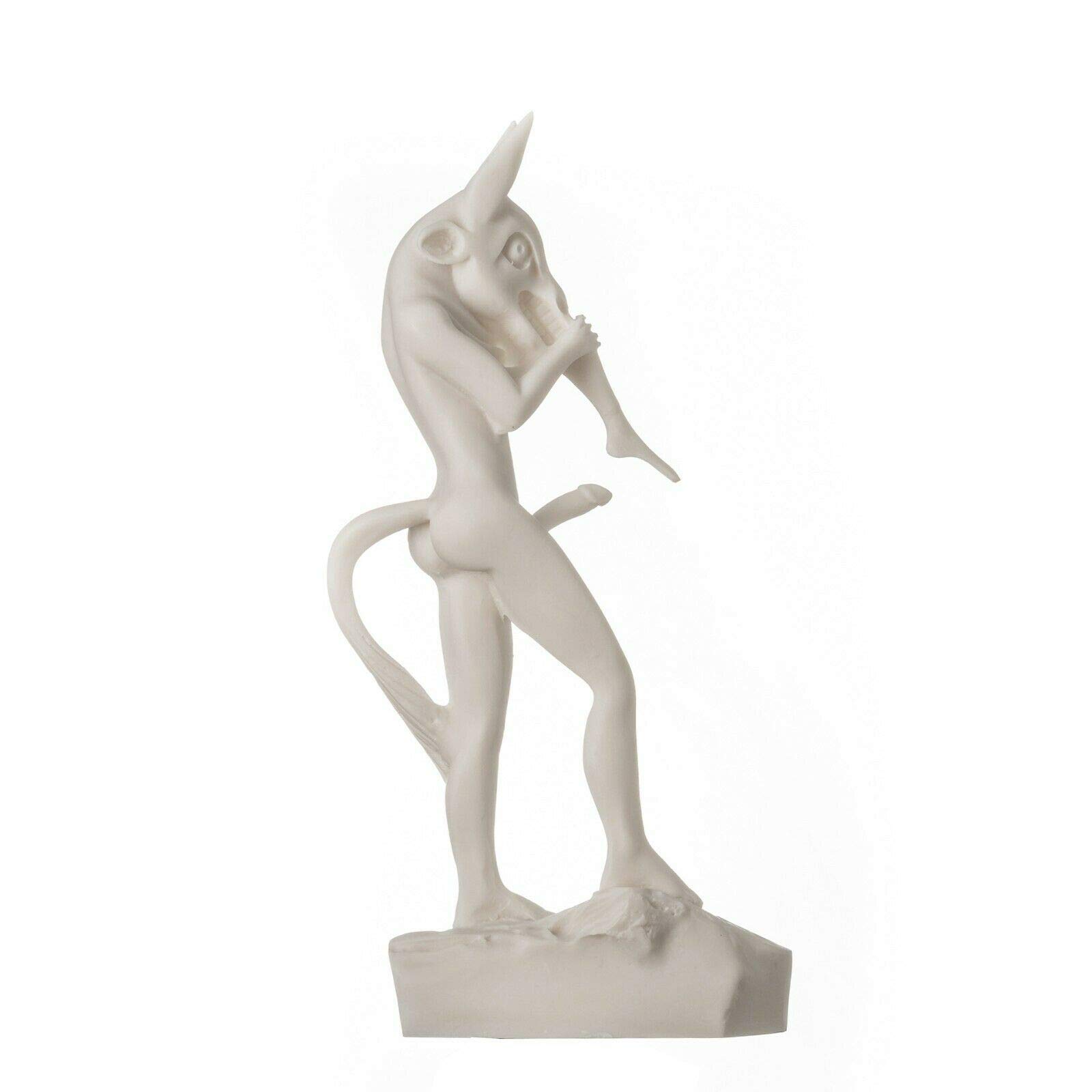 BeautifulGreekStatues Minotauro Demone Testa di Toro Mangiare una Fanciulla Alabastro Greco Statua Scultura 24 cm