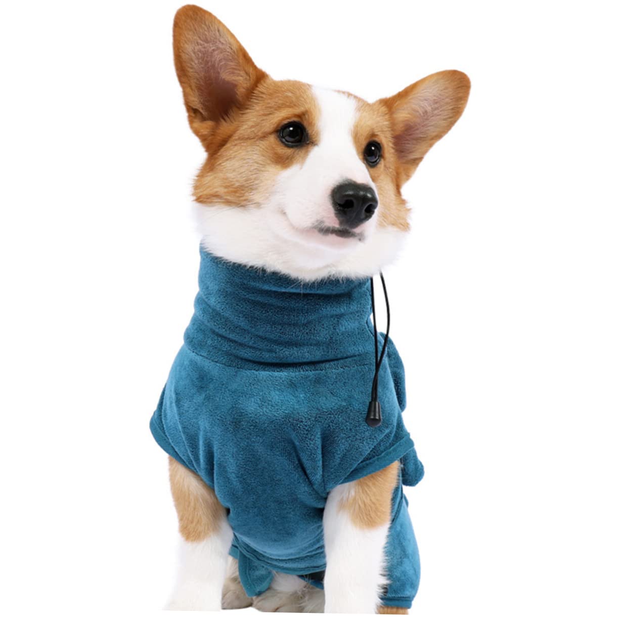 Hohopeti Peignoir pour Chien Absorbant Et Réglable Robe De Bain Sèche Rapidement pour Chiens Et Chiots