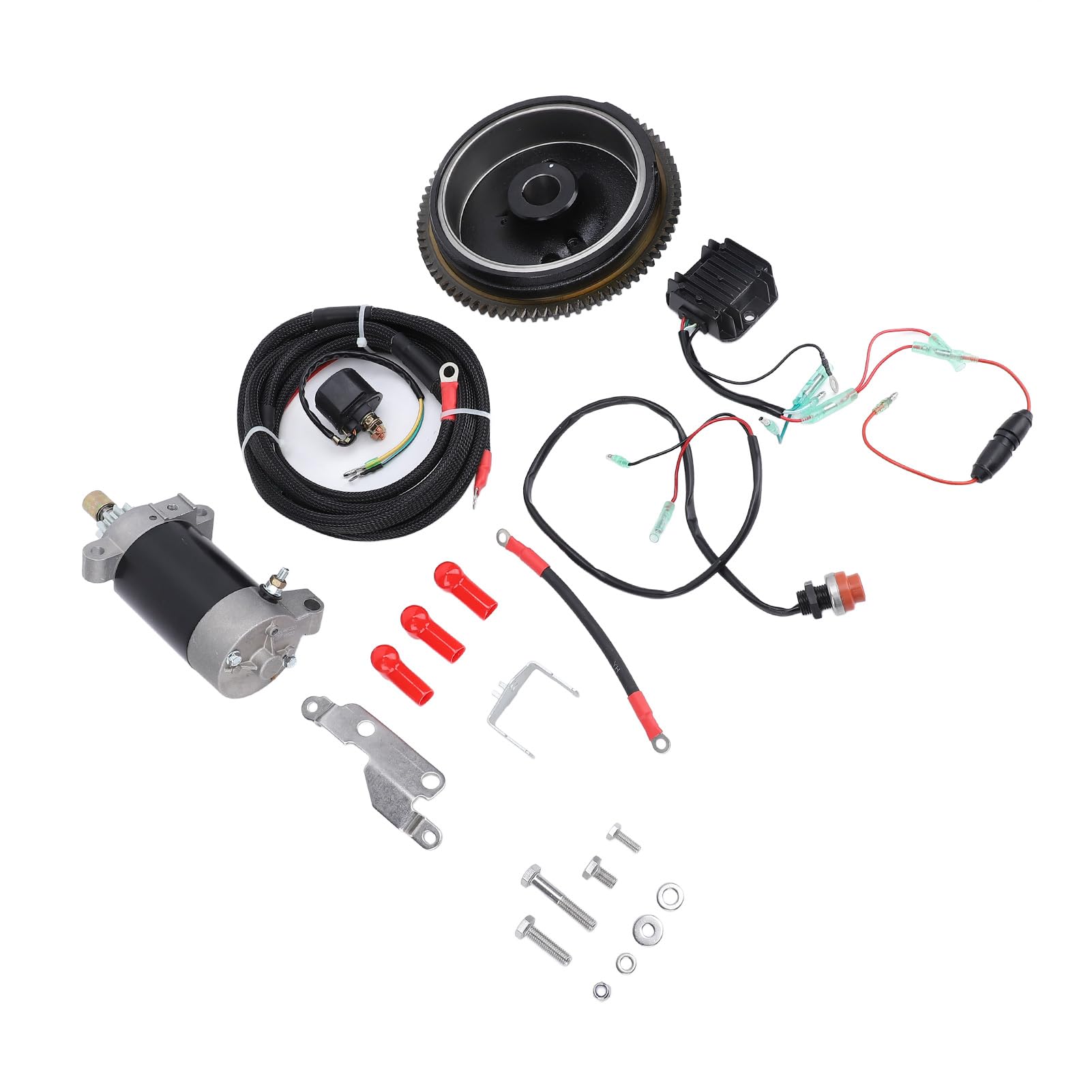 Kit di Avviamento Motore Fuoribordo Sostituzione Durevole Dell'avviamento Motore in Alluminio per Fuoribordo a 4 Tempi 20