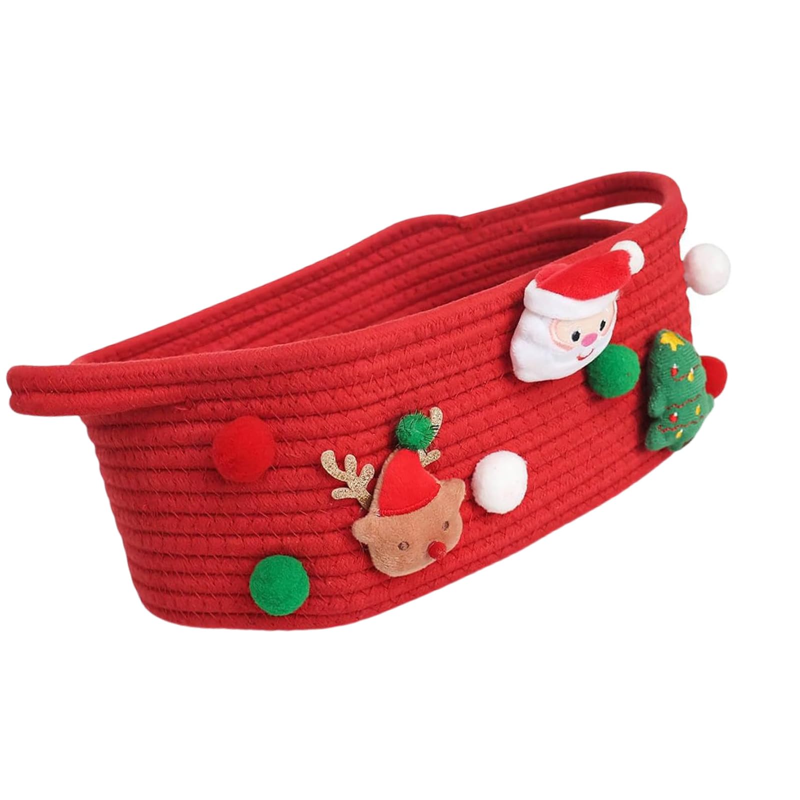 Buxuaaaa Large Capacity Storage Basket Spacious Organiser for Collecting and Trinket Holder Christmas Ornament
