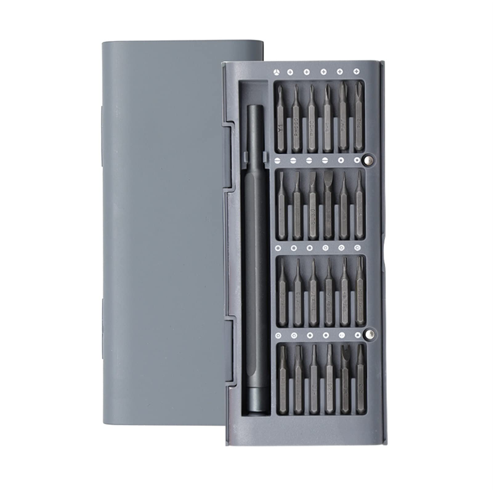 Set di cacciavite 24 in 1 Cacciavite Magnetico Bit Set Precision Phillips Torx Hex Cacciavite Hex Bits Riparazione Telefono PC Strumenti(Oranje)