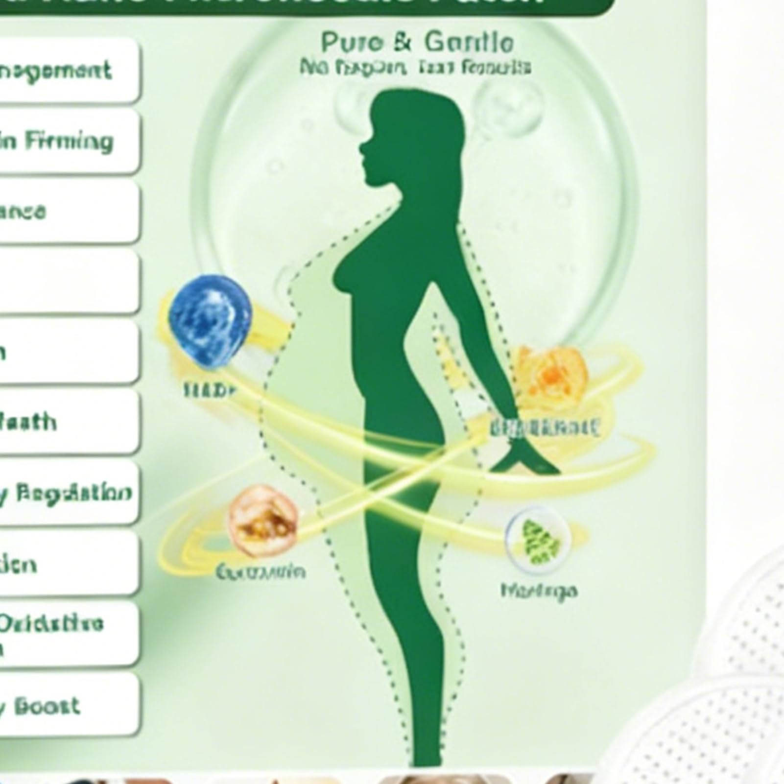 Healrize Moringa Berberinex Nad+ 10 w 1 nano-igłowe plastry odchudzające, naturalne nano-igłowe plastry napinające, ujędrniające skórę, dla mężczyzn i kobiet