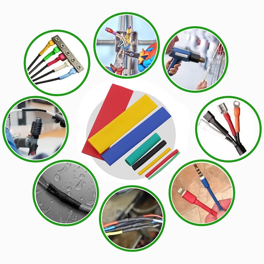 Balala Krimpkous 560P, Marine Shrink Tubing Isolatie, Elektrische Isolatie Krimpkous Wrap Kabel Sleeve Slijtvast, Krimpbuis Set Afdichting, 5 kleuren 11 maten