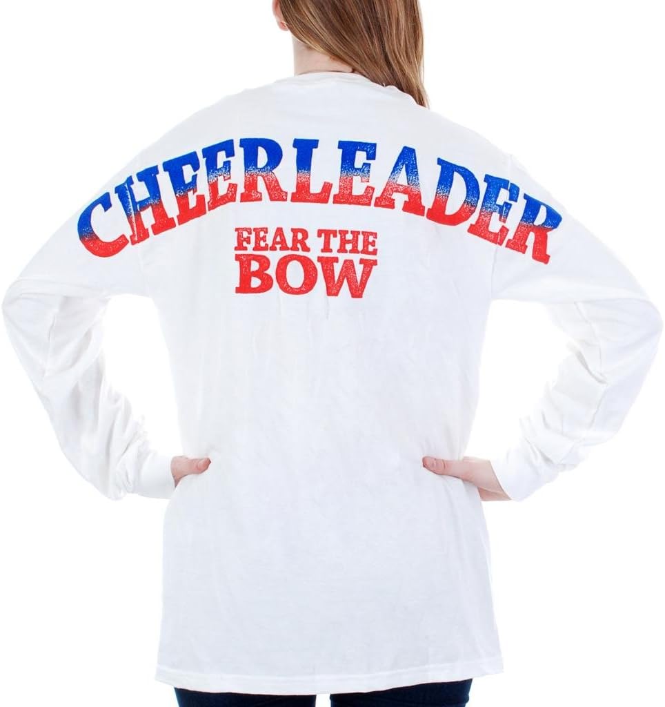 Adult Cheerleader Fear The Bow Stadium Jersey T Shirt White Small
