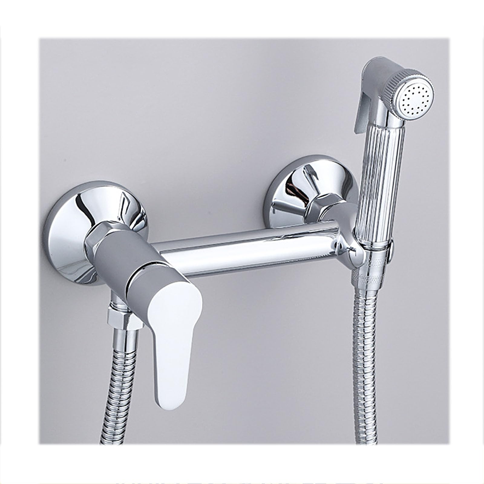 Uchwyt ścienny bidet słuchawka prysznicowa, pojedynczy uchwyt dla niemowląt, zestaw do rozpylania pieluch, podtynkowy ręczny opryskiwacz bidetowy, higiena osobista, srebrny, B