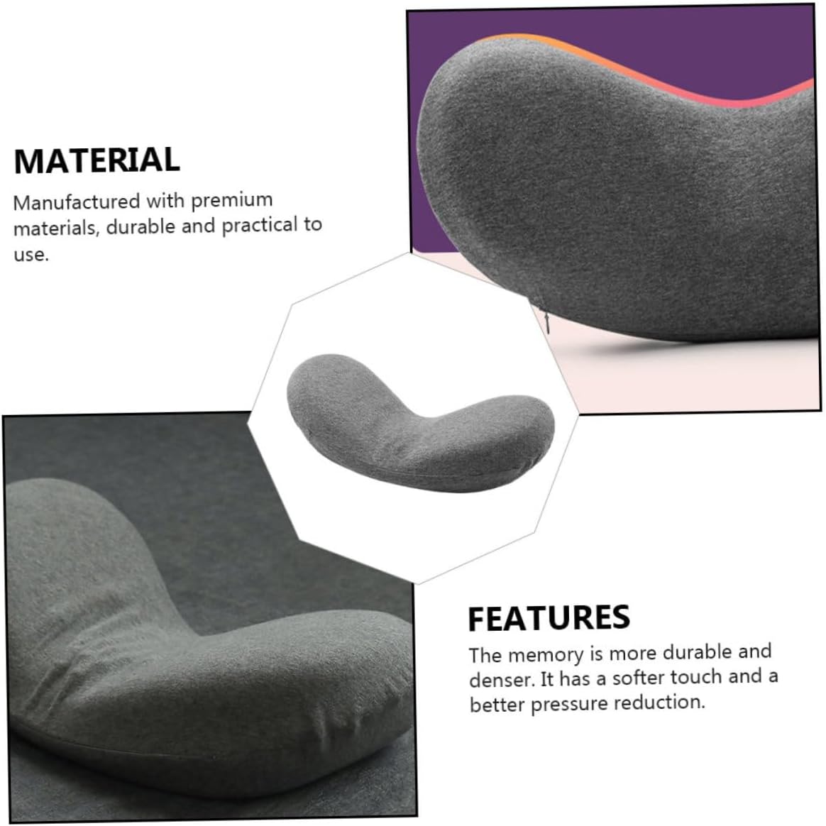 Alipis Sleeping Lumbar Support Pillow Practical Lumbar Cushion Pillow for Bed Flat Waist