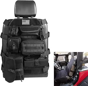 SUNPIE Upgrade Larger Seat Protector Tactical Seat Cover for Trucks Black
