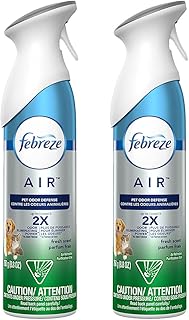 Febreze Air Freshener Spray - Pet Odor Defense - Fresh Scent - Up to 2X Odor Eliminating Power - Net Wt. 8.8 OZ (250 g) Per Bottle - Pack of 2 Bottles