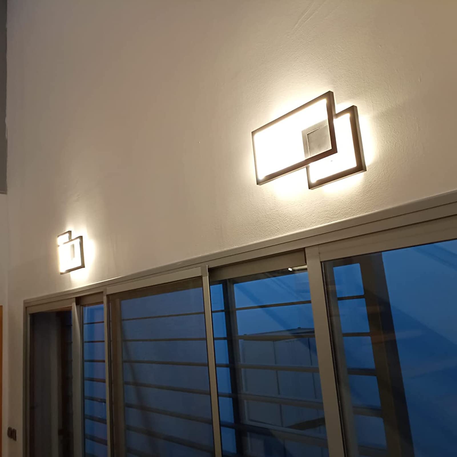 Klighten 24W LED Wandleuchte Innen,1960 Lumen, 41cm, Mordern Dekorative Wandlampe, Wandbeleuchtung Für Schlafzimmer Wohnzimmer Treppe, Warmweiß 3000K, 110-240V, Schwarz