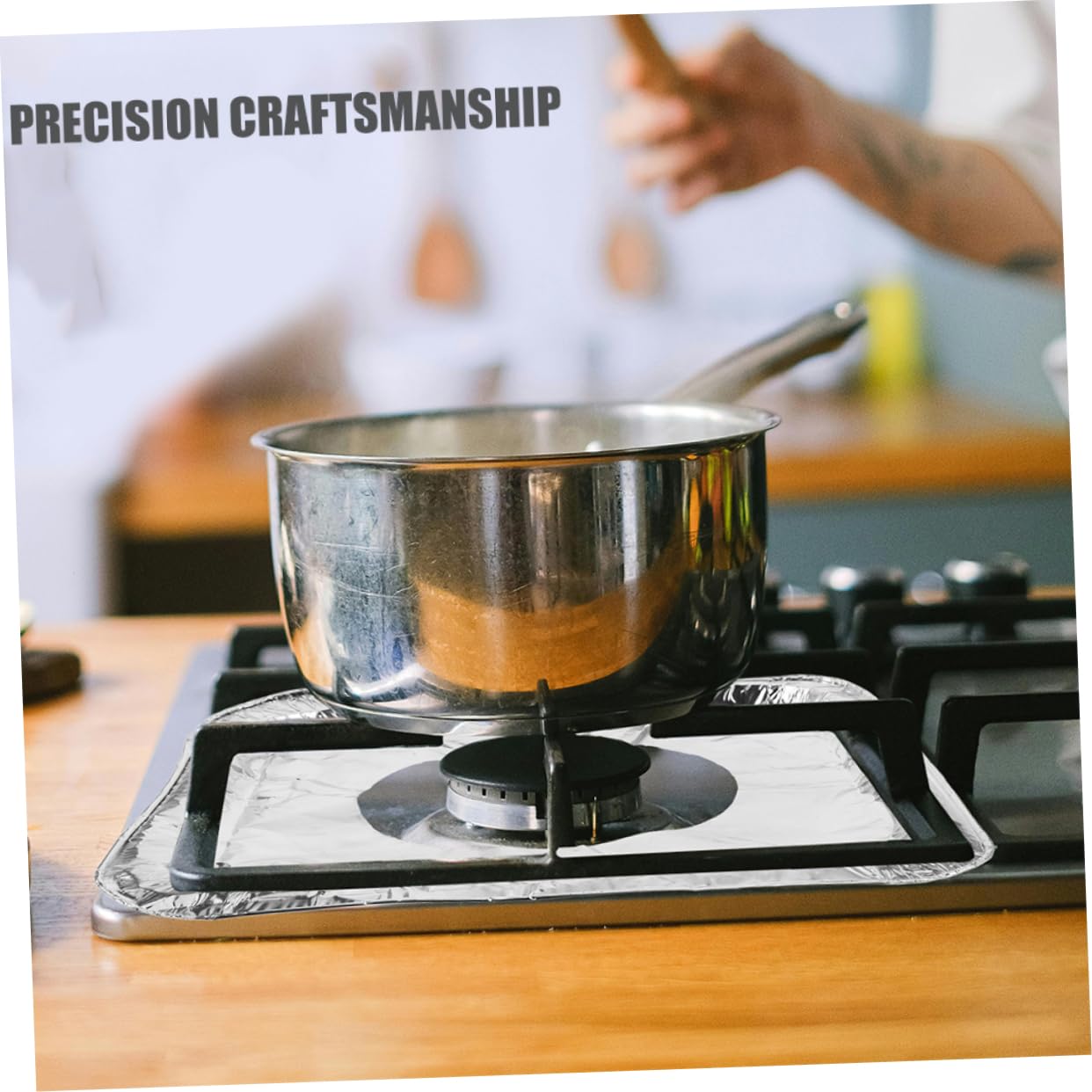 POPETPOP 100pezzi Coperture Alluminio Per Bruciatori Gas Protezioni Usa e Getta Per Cucina Regolabili e Facili Da Pulire Rivestimenti Antiodore Per Risparmiare Spazio e Mantenere Piano