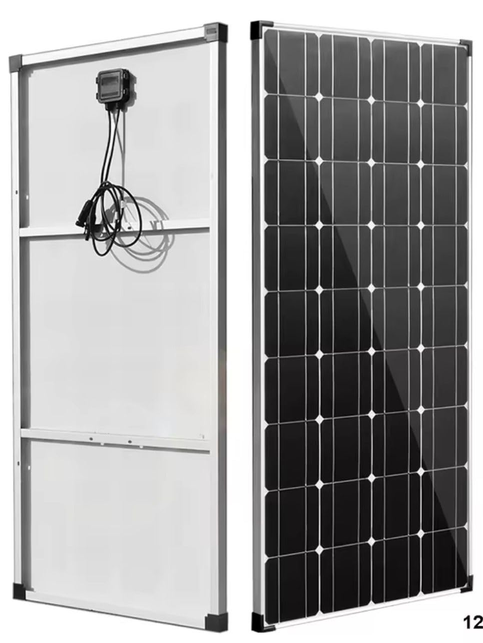 Pannello Solare Fotovoltaico Monocristallino 320W, 18V, Alta Efficienza per Camper, Casa, Baita e Barche, Modulo Solare con Cavo di Connessione