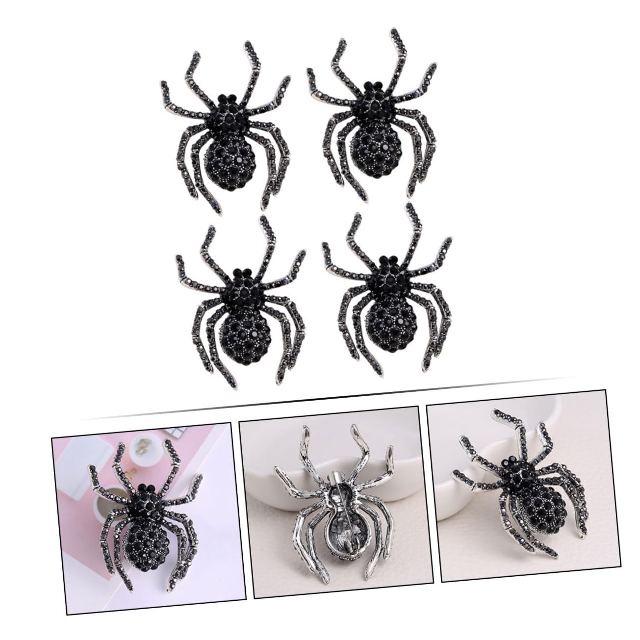 16pezzi Spilla Forma Di Ragno Di Spille Halloween Per Abbigliamento Sciarpe e Cappelli Accessorio Originale Per Uomini e Donne Resistente e Durevole Design Creativo Per Tocco Unico
