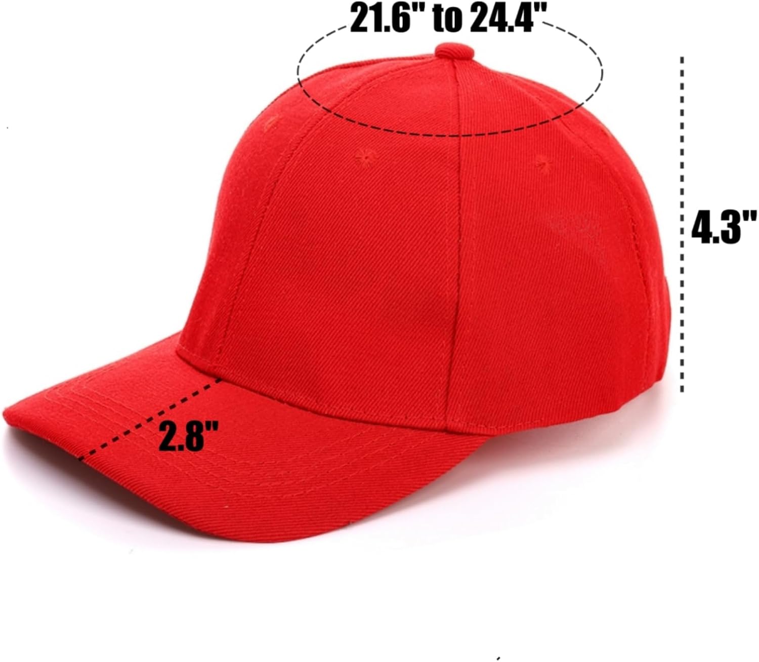 Peohud 20 Pieces Baseball Cap Bulk, Adjustable Golf Dad Hat, Unstructured Blank Hat for Men, Women, Trucker, Running, Workouts and Outdoor Activities Black