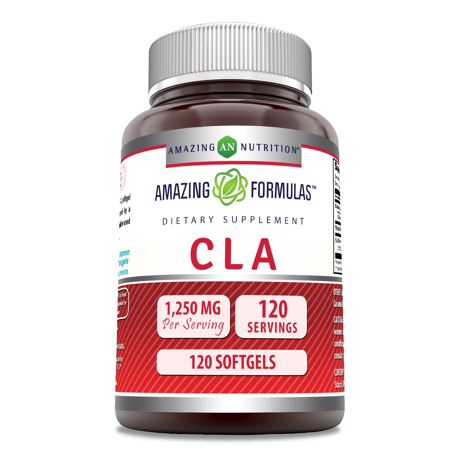 Amazing Formulas CLA (Conjugated Linoleic Acid) 1250 Mg | Softgels Supplement | Non-GMO | Gluten-Free | Made in USA (1 Pack | 120 Count) Unflavored