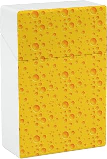 Yellow Cheese Cigarette Case Portable Cigarette Box Holder Flip Open Storage Case for Men Women