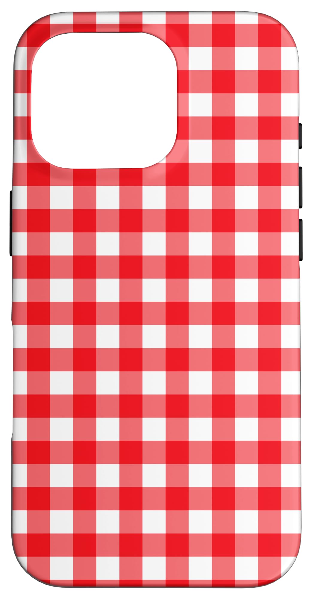 Red and White Gingham Checkered Aesthetic Cute Preppy Girly Case for iPhone 16 Pro