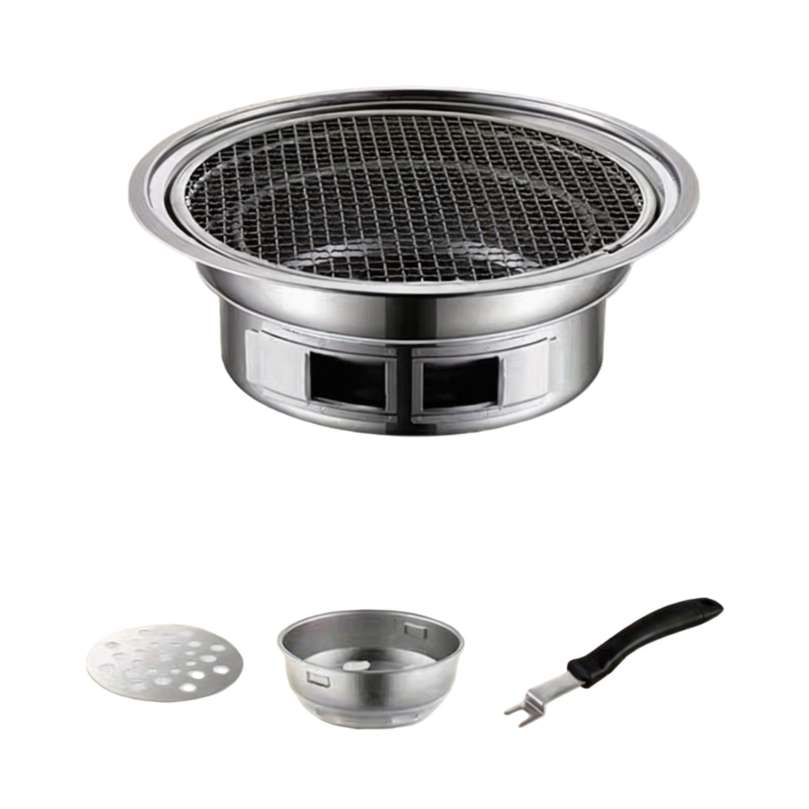 Mekalero BBQ Picnics Table Round Grill Portable Camping Grill Stove Nonstick Barbecue Machine for Indoor and Outdoor Cooking Outdoor & Indoor Barbecue Stove Cooker
