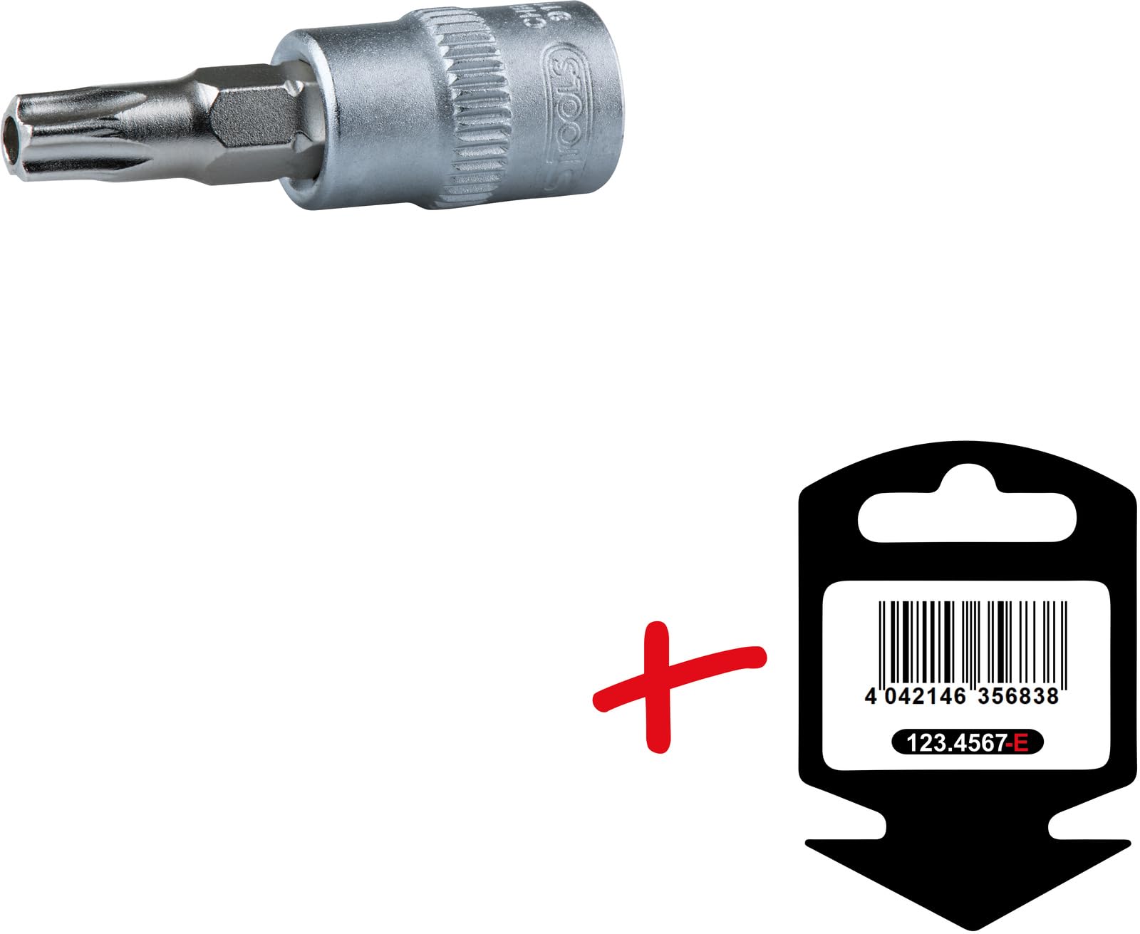KS Tools 911.1467-e 1/4 bit-socket TX with bore, TB30 - Image 2