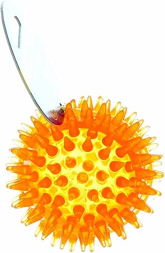 Miniatura 5 de PetSport - Juguete flotante para perro de 2.8 pulgadas Gorilla Spiky Ball - Mediano | Goma TPR súper duradera perfumada de vainilla | Ultra ligero,