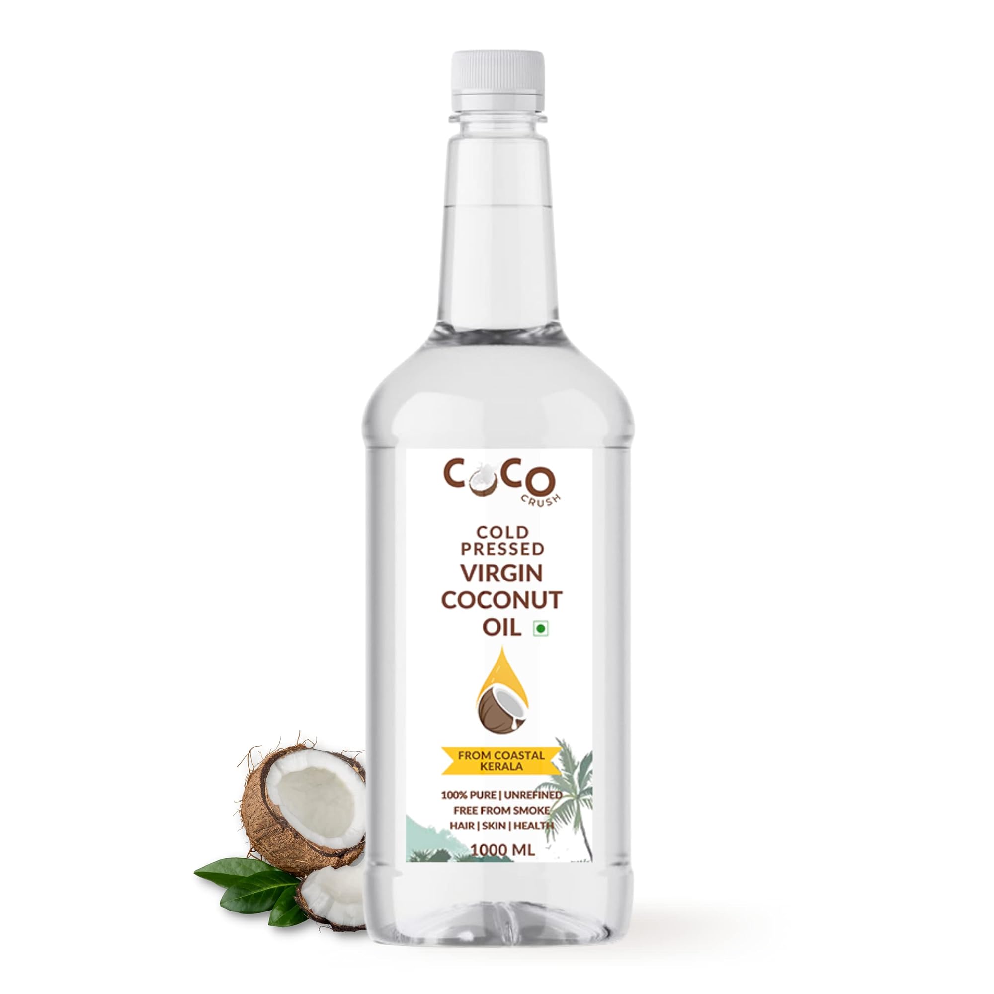 Cold Pressed Coconut Oil for Hair and Skin, 200ml