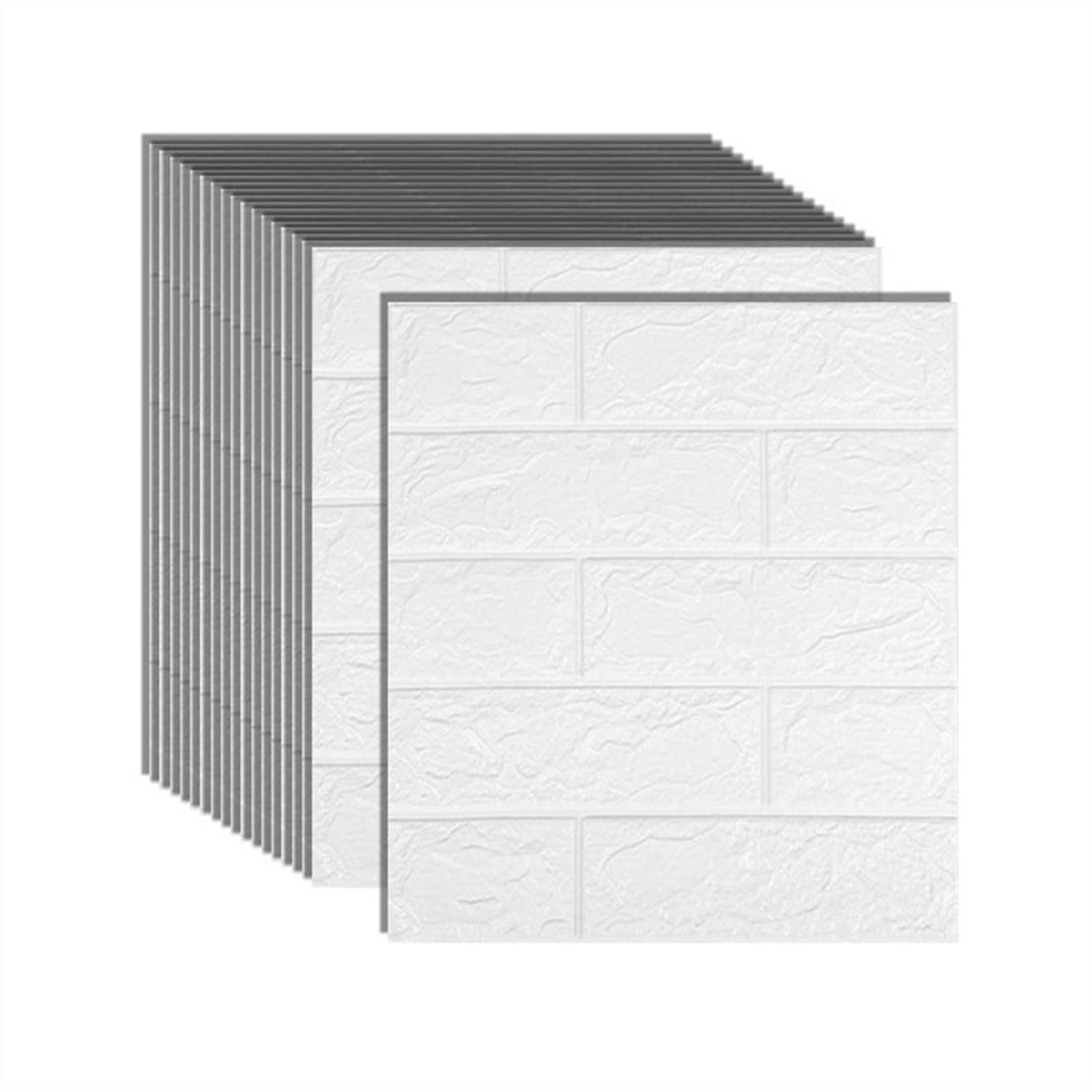 Sdgeryeeg Blanco Wall Panels， Peel And Stick Pe Foam Self-Adhesive Wallpaper Removable Waterproof Art Wall Tiles, 3D For Living Room, Panels(Blanco)
