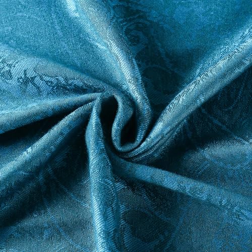 Paisley Scarf Shawl Jacquard Wrap Stole Two Tones Vintage Soft Lightweight With Fringes Reversible4