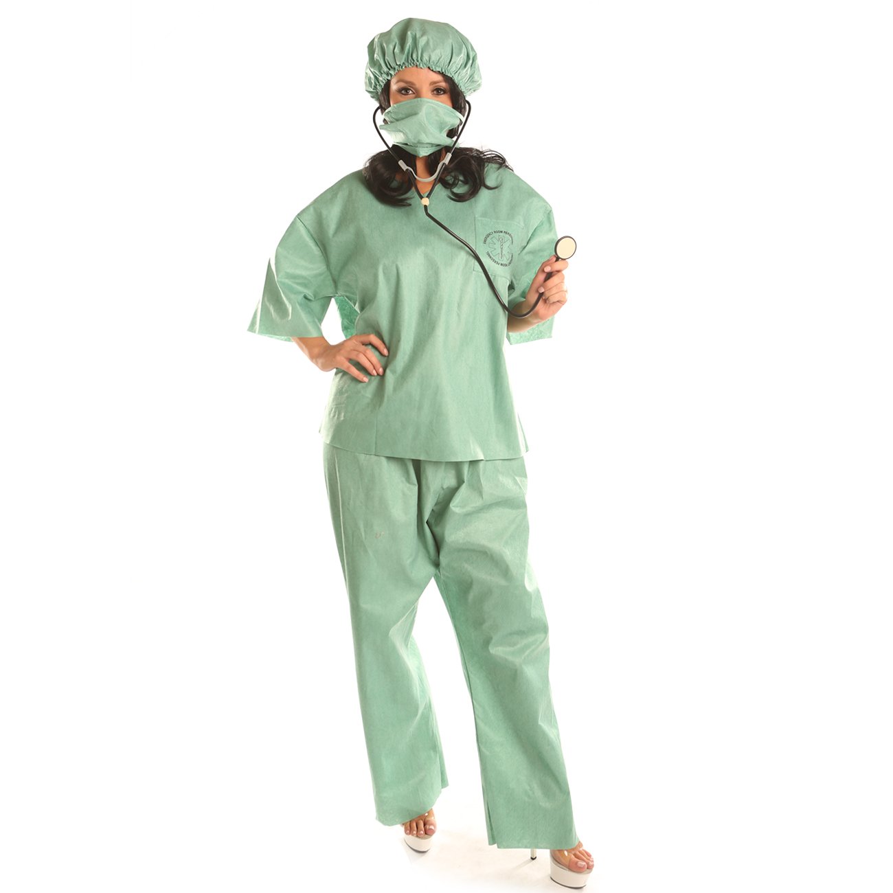Women's Doctor Surgeon Costume Christmas Cosplay Suits Green