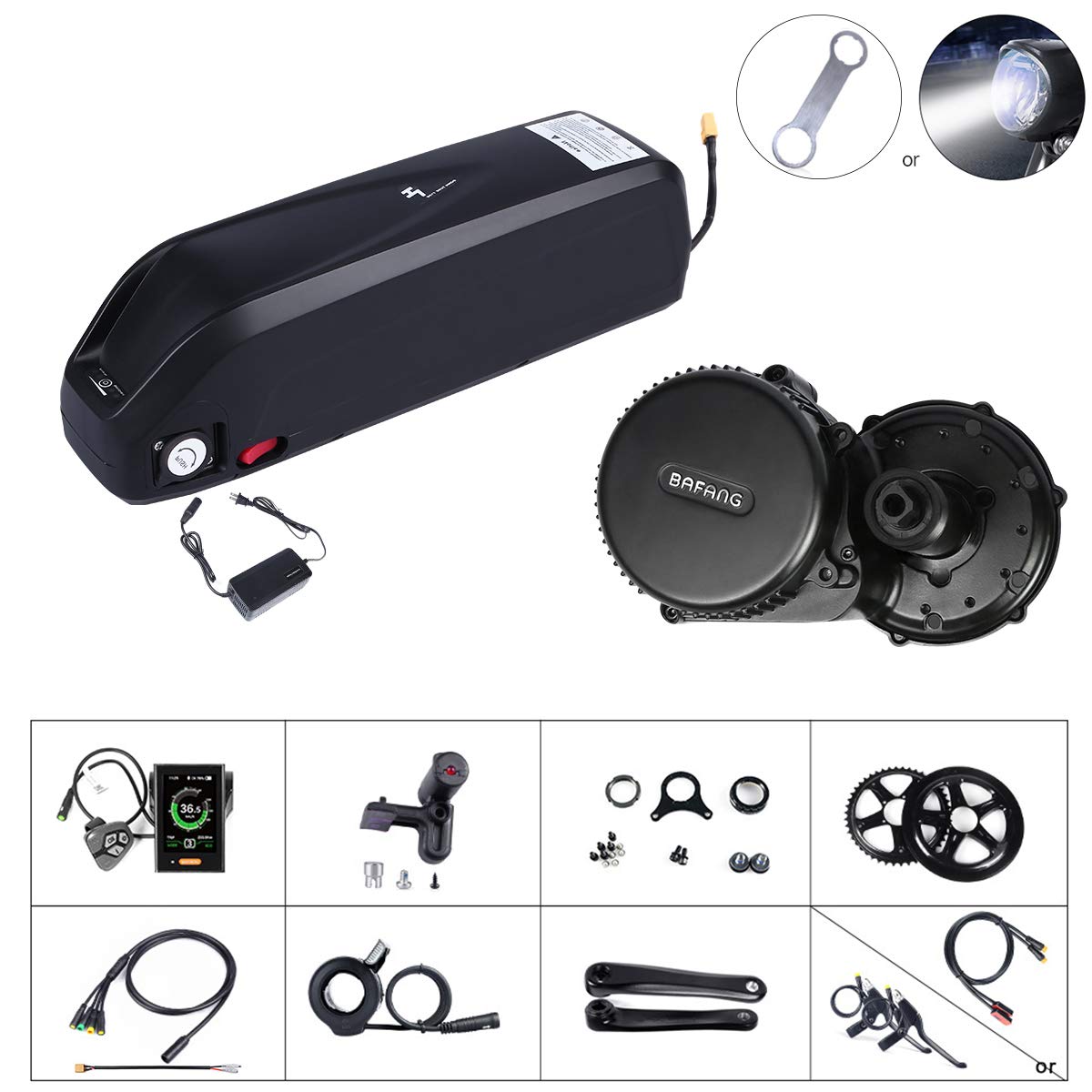 Buy BAFANG 36V/48V 500W BBS02B EBike Conversion Motor Kit DIY LCD