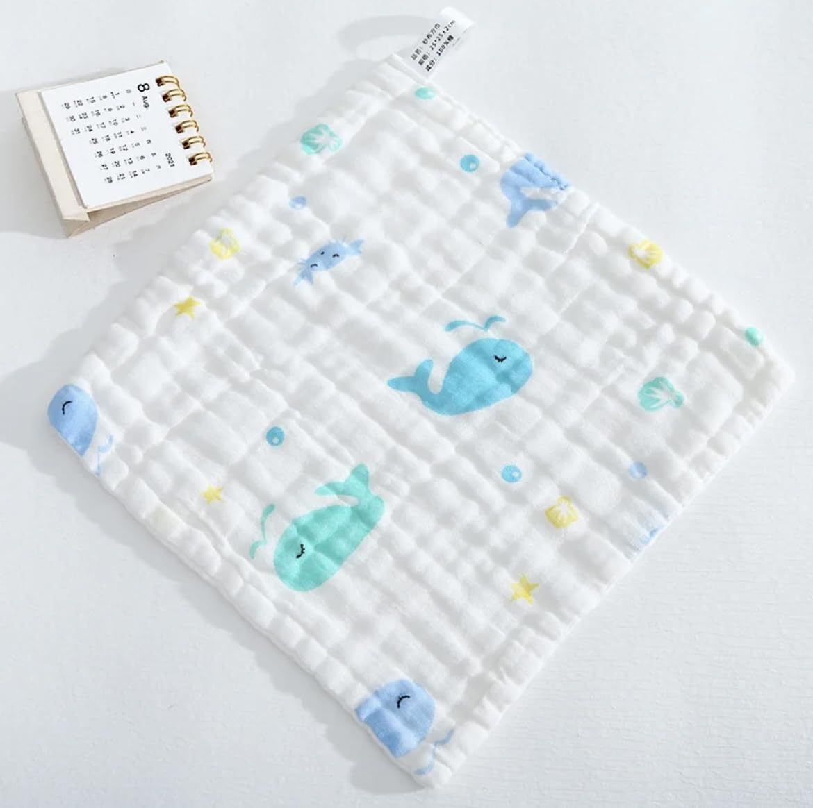 heartbury Baby Super Soft Absorbent Muslin 6 Layer 100% Organic Wash Towel- 100X100 cm - (0-3 Years) (30 * 30 Face Towel) 5psc 4